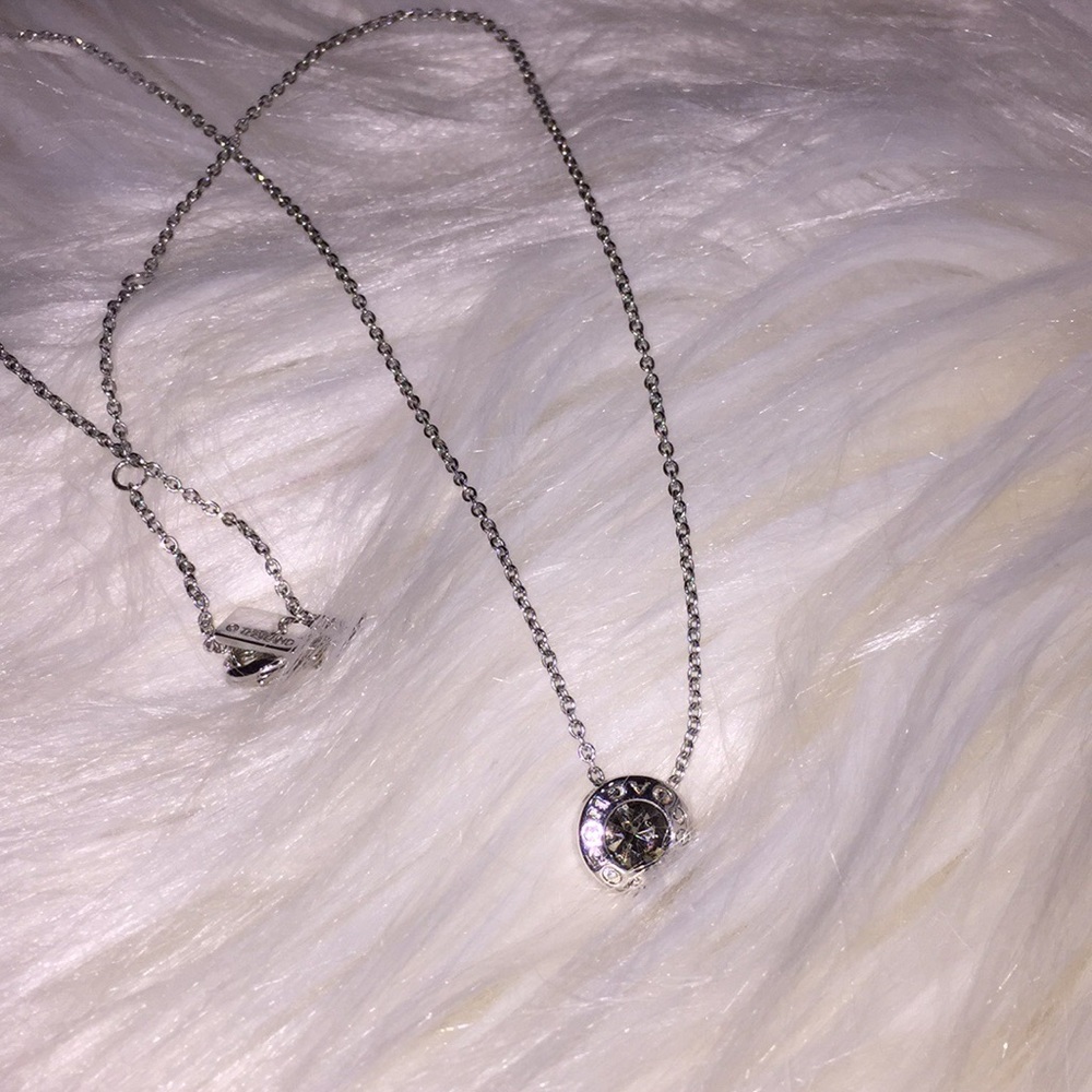 Silver Coach Necklace and Earrings.